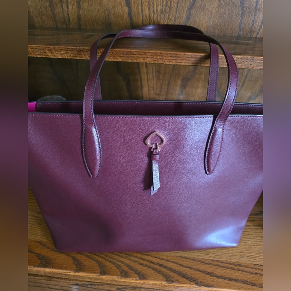 Kate Spade New York Adel Large Leather Tote bag in Cherrywood! - Picture 11 of 14